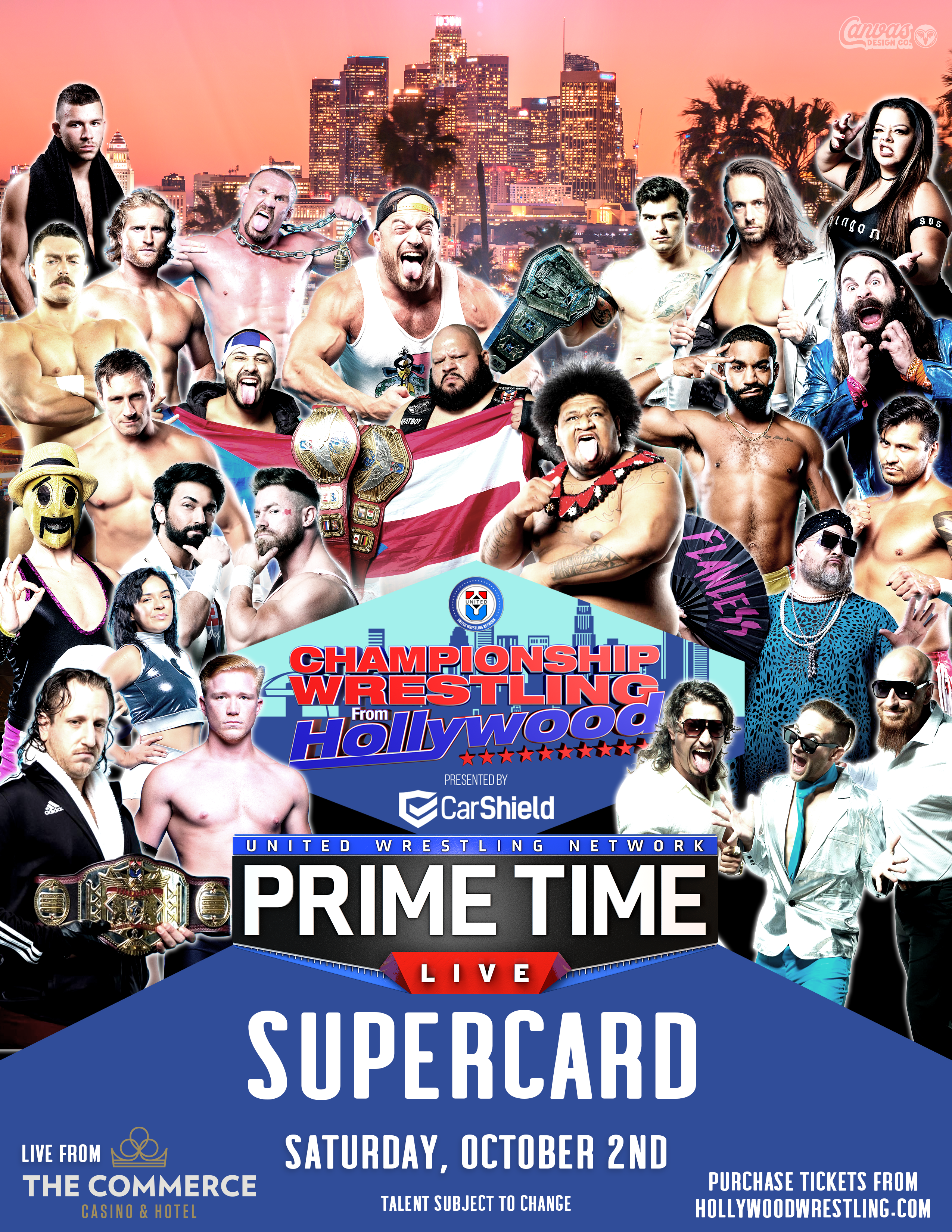 PRIMETIME LIVE AND CHAMPIONSHIP WRESTLING FROM HOLLYWOOD RETURN WITH MULTI-EVENT DEAL AT COMMERCE CASINO